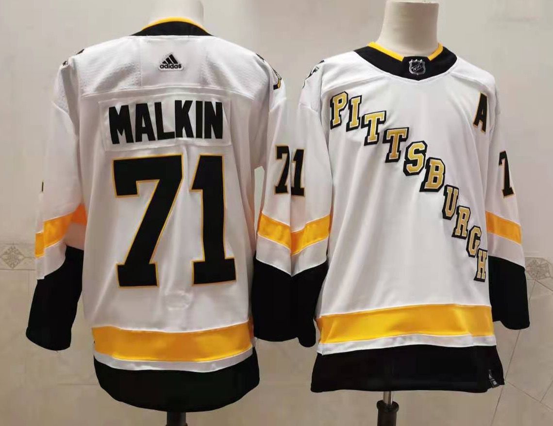 Men Pittsburgh Penguins #71 Malkin White Authentic Stitched 2020 Adidias NHL Jersey->pittsburgh penguins->NHL Jersey